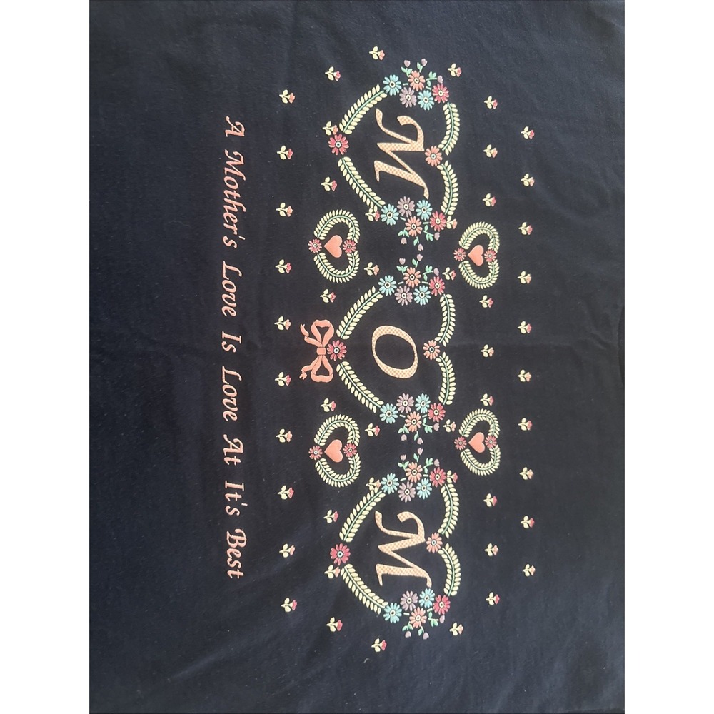 VTG 90s Womens Size L Mom Short Sleeve Crew Neck T-Shirt - Picture 2 of 4